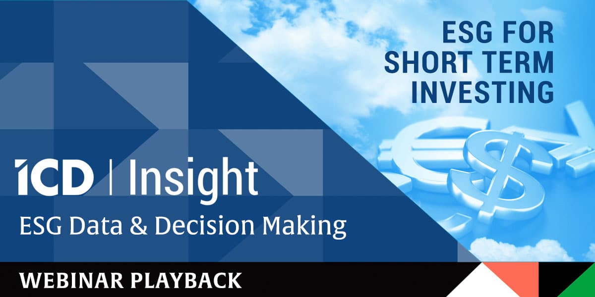 ESG For Short Term Investing: ESG Data & Decision-Making