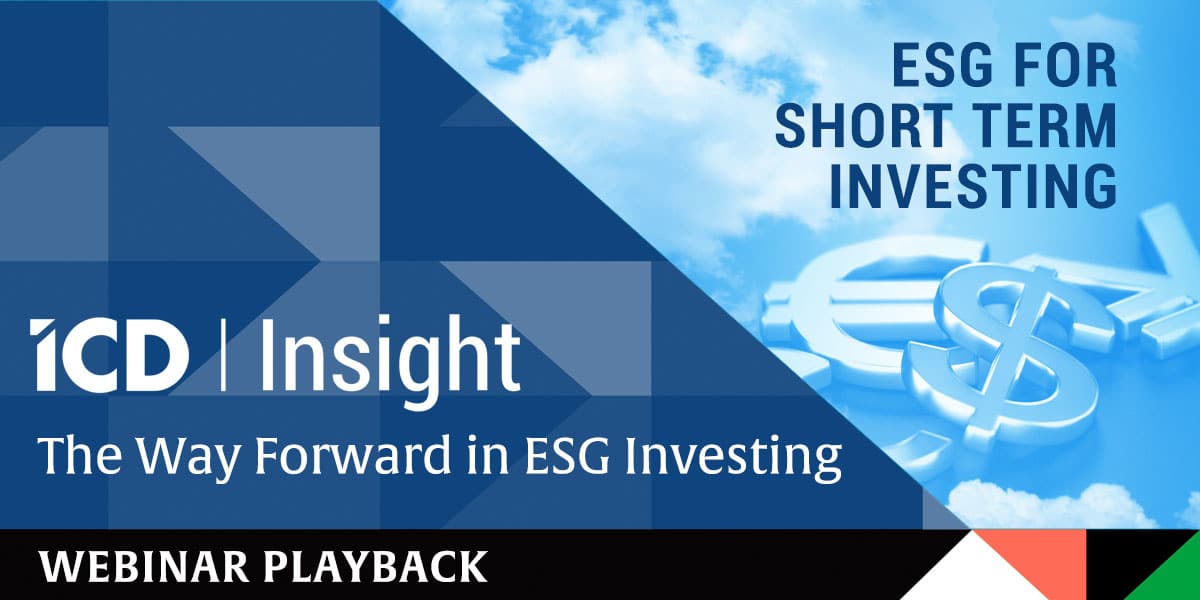 ESG For Short Term Investing: The Way Forward in ESG Investing